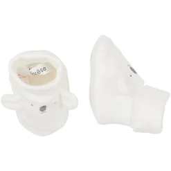Bonnets, Moufles, Chaussons|Vêtements Naissance*Marèse Chaussons Petit Koala de Écru