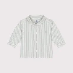 T-Shirts, Polos, Chemises*Petit Bateau Chemise en coton rayée de Paul / Ecume