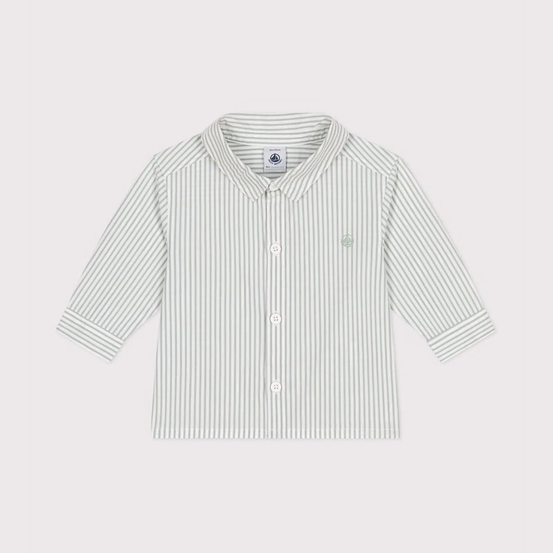 T-Shirts, Polos, Chemises*Petit Bateau Chemise en coton rayée de Paul / Ecume