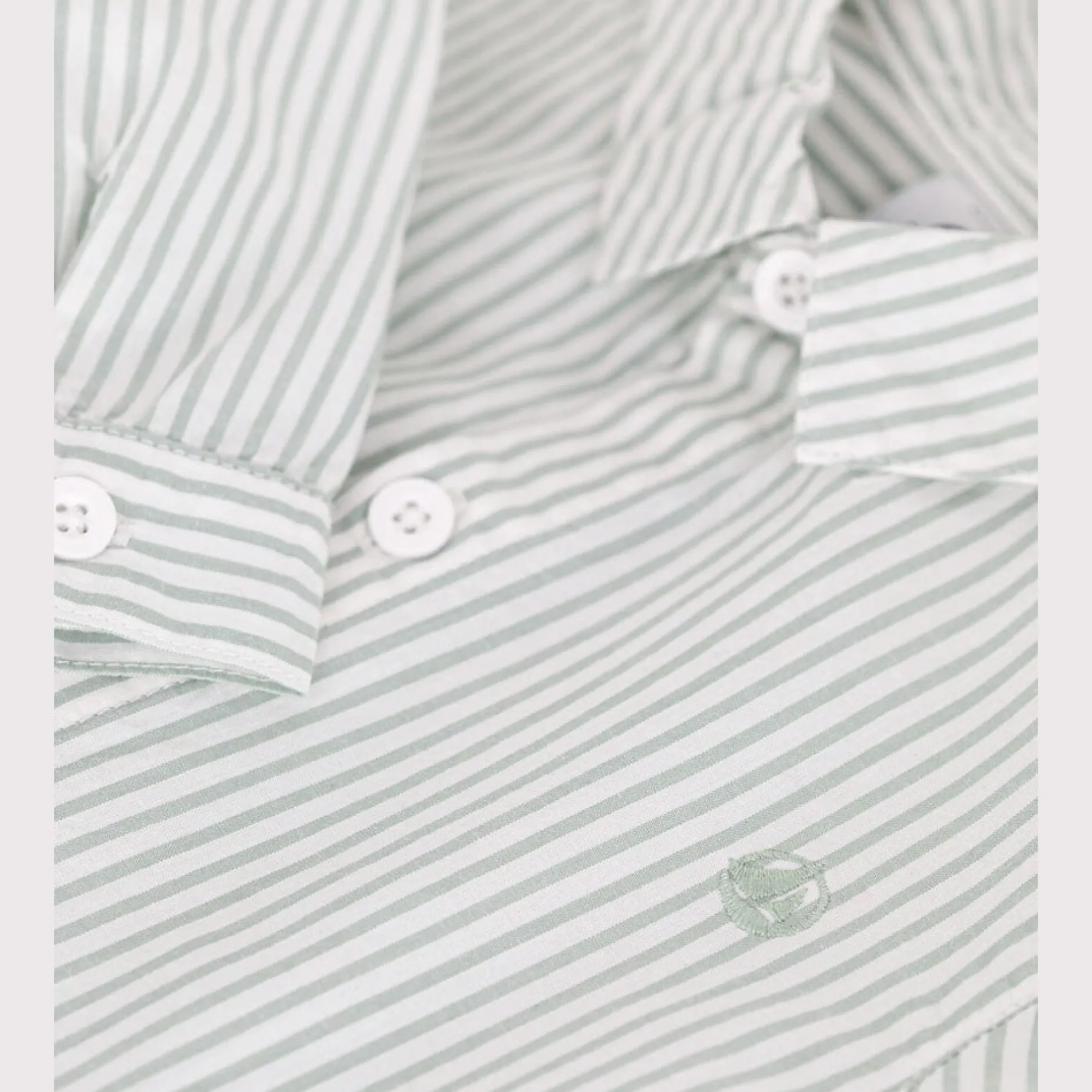 T-Shirts, Polos, Chemises*Petit Bateau Chemise en coton rayée de Paul / Ecume