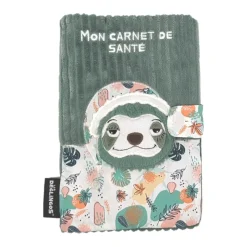 Protège-Carnet De Santé*Les Déglingos Chillos le Paresseux Protège Carnet de santé 18 x 25 cm de Vert