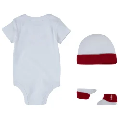 Bodies|Bodies*Levi's Kids Coffret Body + Bonnet + Chaussons 6-12 mois de Blanc/Rouge