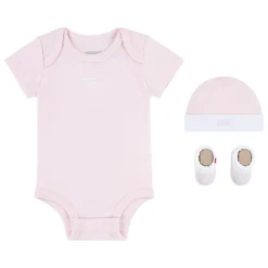 Chapeaux, Bonnets, Écharpes|Chaussettes, Chaussons*Levi's Kids Coffret naissance Body + Bonnet + Chaussons de Rose