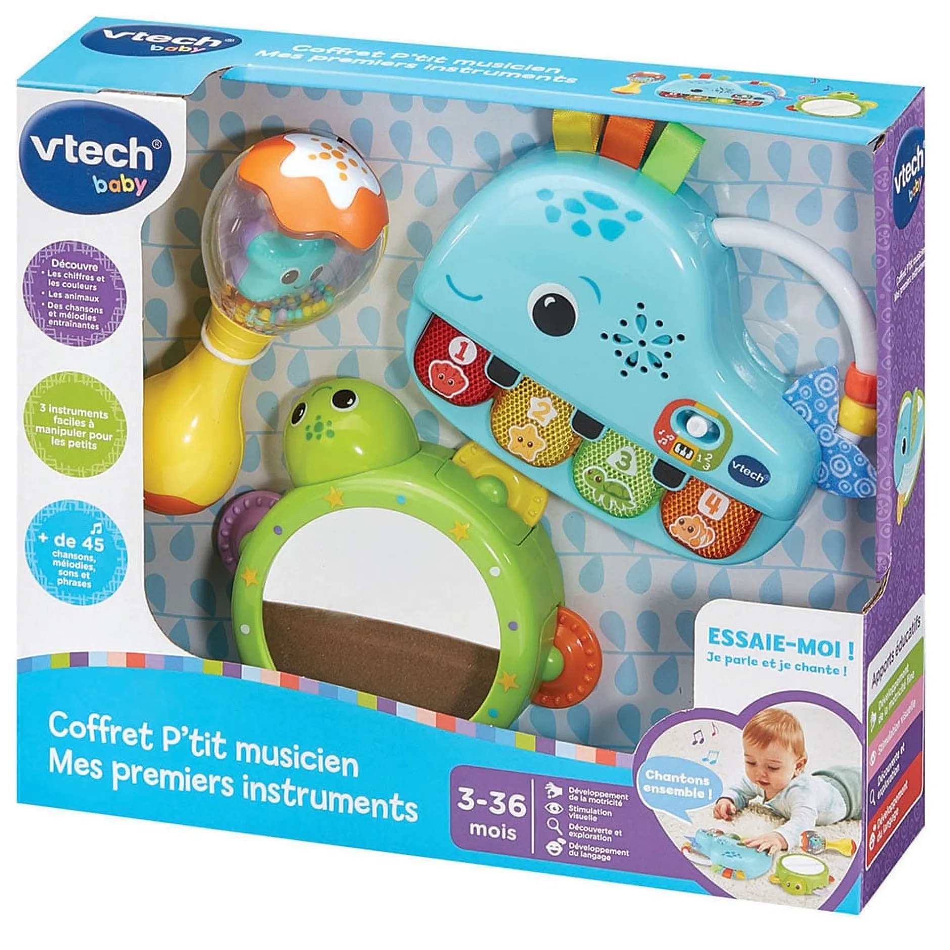 Instruments De Musique*Vtech Coffret P'tit musicien - Mes premiers instruments de
