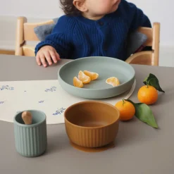 Coffrets*Maïka Coffret Repas en Silicone de Sauge / Ocre