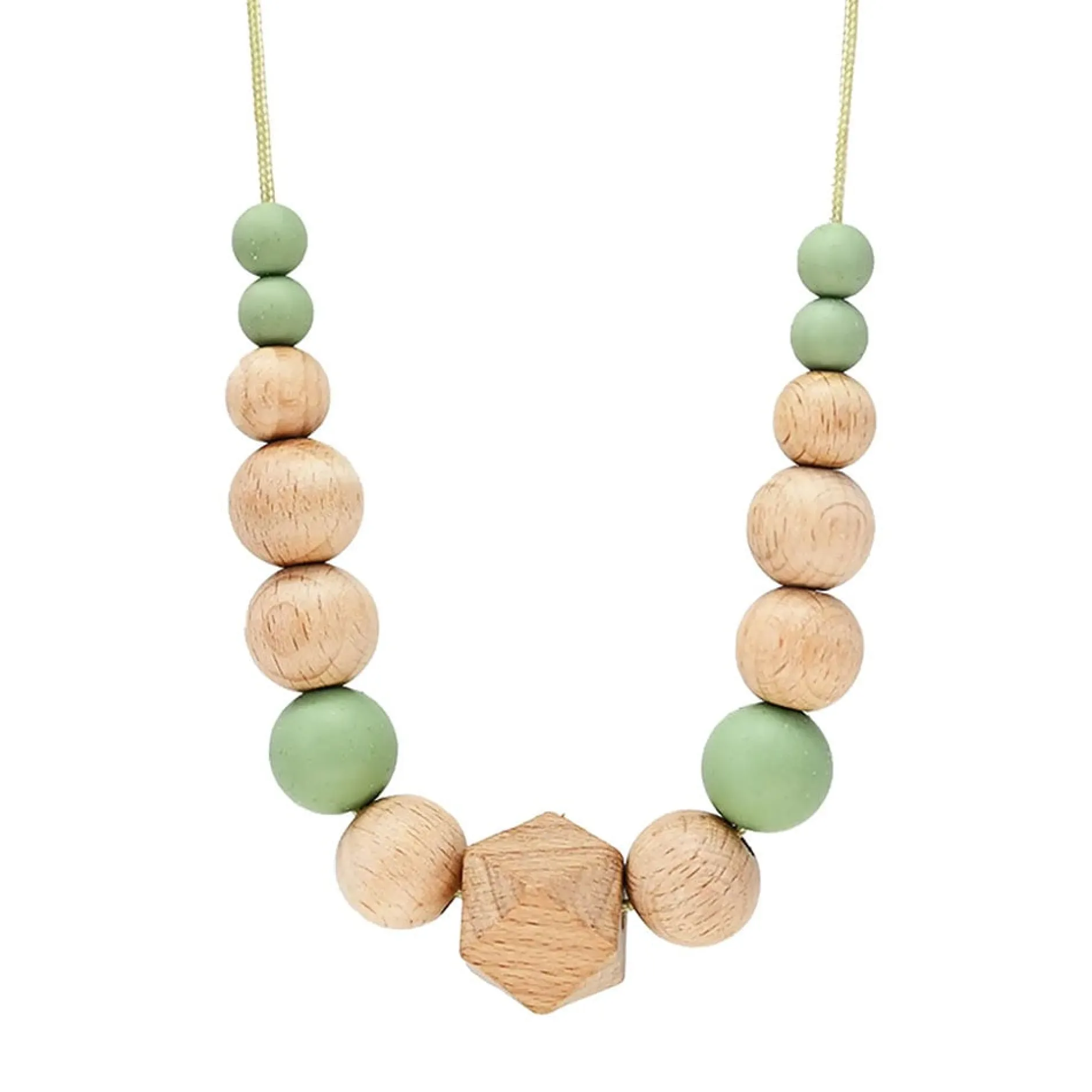 Bijoux|Soins & Beauté*Irréversible Collier d'allaitement et de portage de Vert et bois