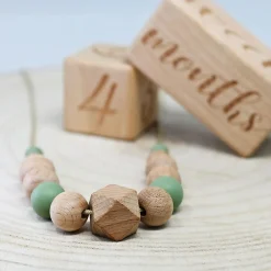 Bijoux|Soins & Beauté*Irréversible Collier d'allaitement et de portage de Vert et bois