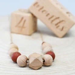 Bijoux|Soins & Beauté*Irréversible Collier d'allaitement et de portage de Rouille et bois