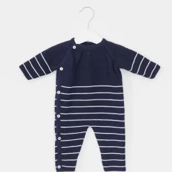 Combinaisons, Salopettes|Combinaisons, Salopettes*P'tit bisou Combinaison de Marine à Rayure Écru