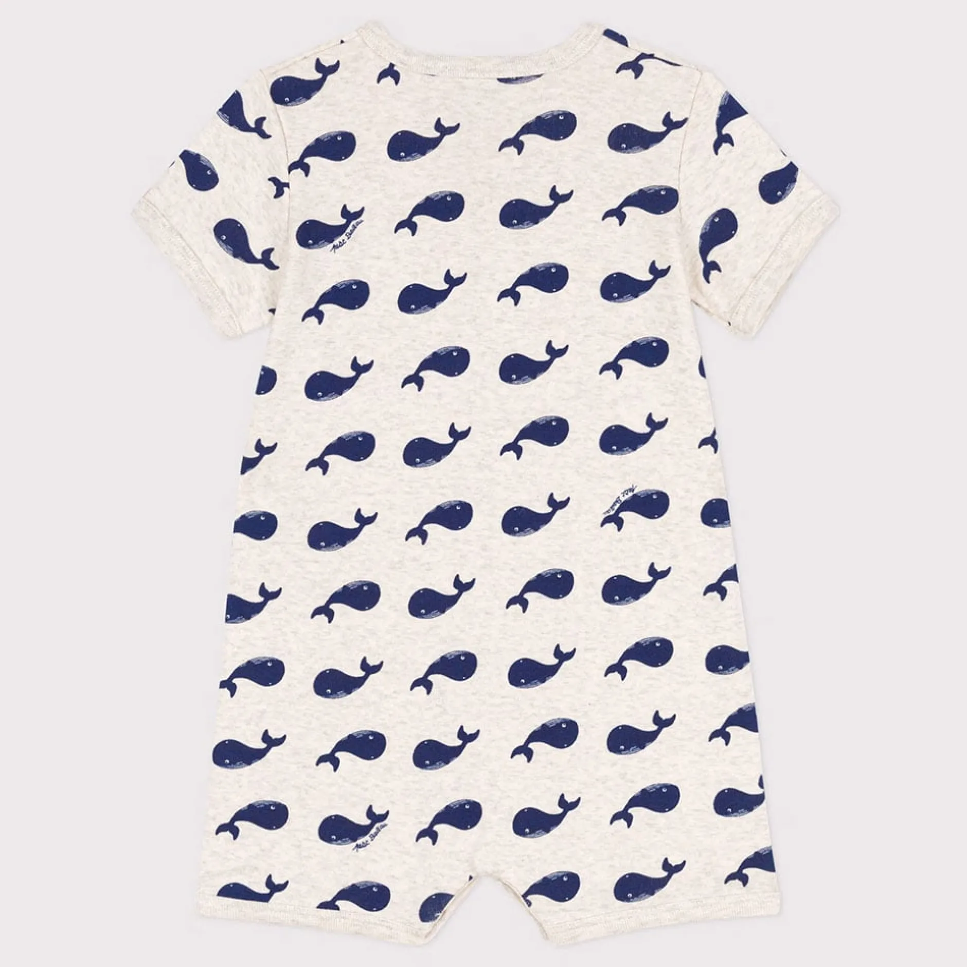 Combinaisons, Salopettes|Combinaisons, Salopettes*Petit Bateau Combinaison courte en coton de Beige Montélimar / Bleu Médiéval