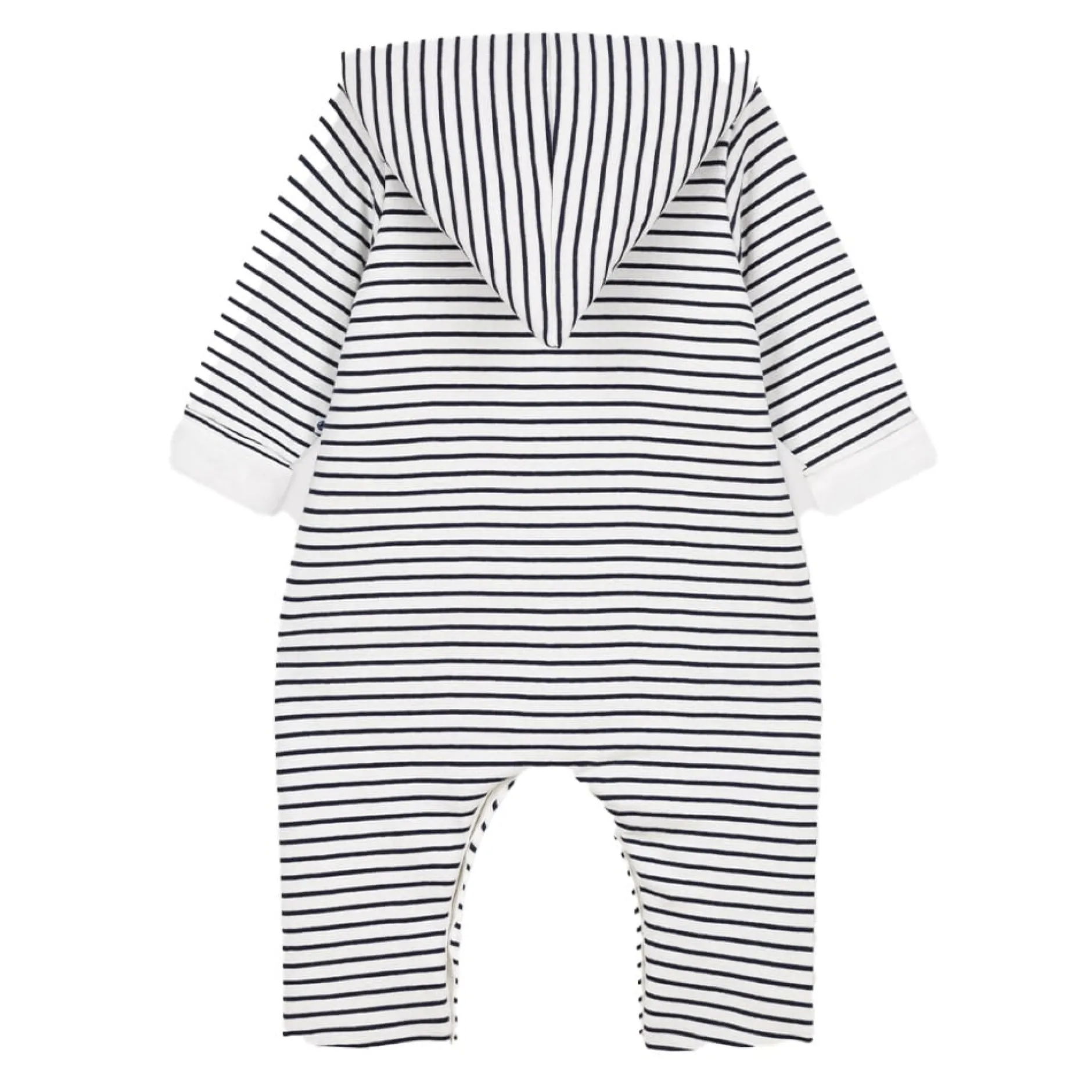 Combinaisons, Salopettes|Combinaisons, Salopettes*Petit Bateau Combinaison longue ouatinée à capuche de Blanc/Bleu
