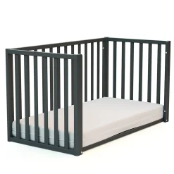 Lits 60X120 Évolutifs*AT4 Confort Lit Evolutif en bois 60 x 120 cm de Gris Graphite