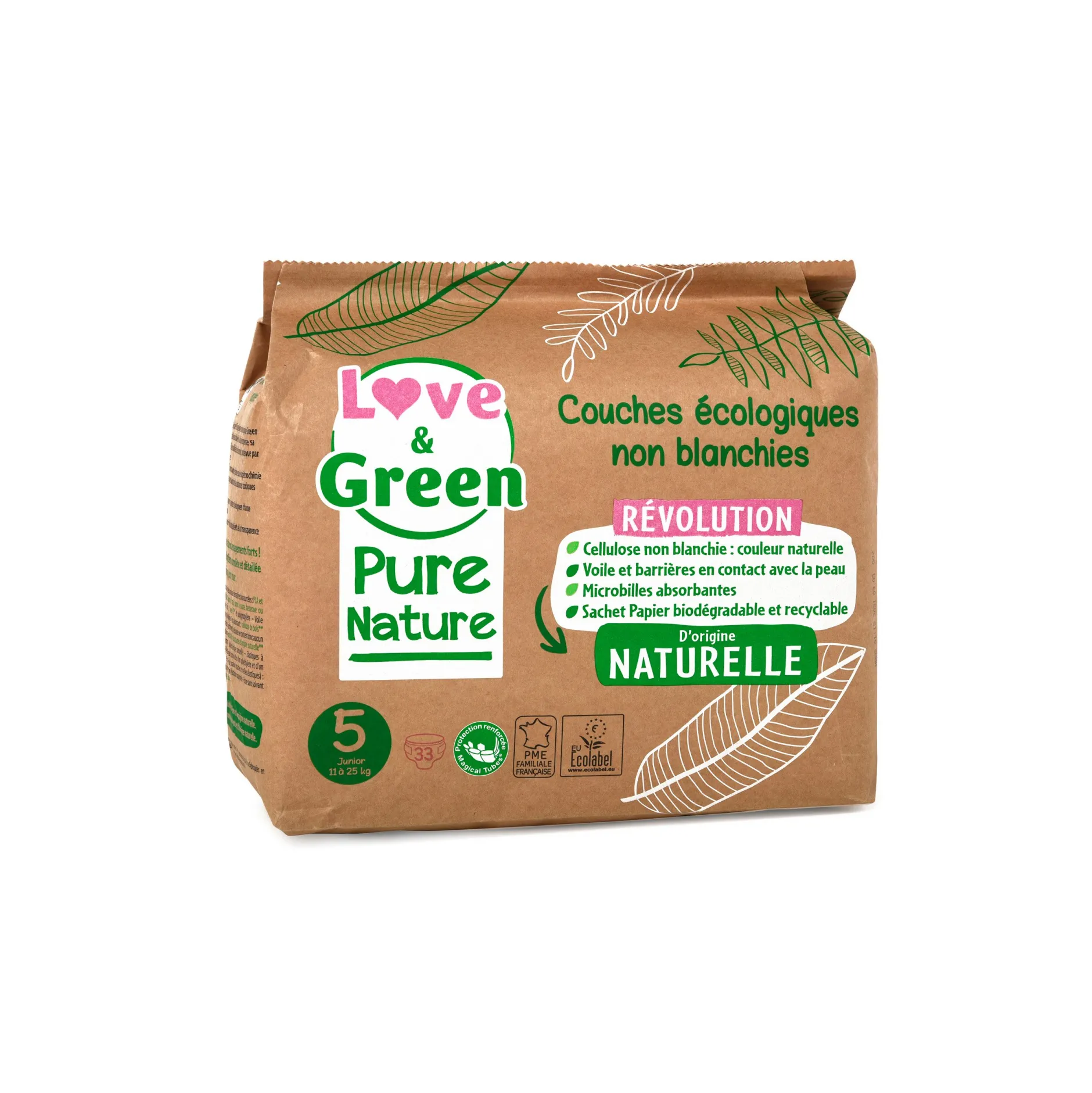 Couches*Love & Green Couches écologiques Pure Nature Eco Label T5 de