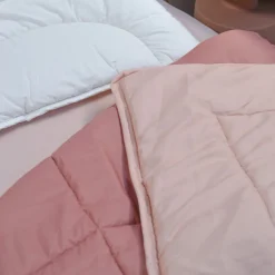Couettes Et Oreillers*P'tit Dodo Couette bicolore 75 x 120 cm de Blush / Ash Rose