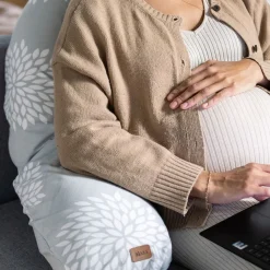 Coussins D'Allaitement|Coussins D'Allaitement*Béaba Coussin d'allaitement Big Flopsy™ jersey de coton de Flower Gris