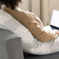 Coussins D'Allaitement|Coussins D'Allaitement*Béaba Coussin d'allaitement Big Flopsy™ jersey de coton de Flower Gris