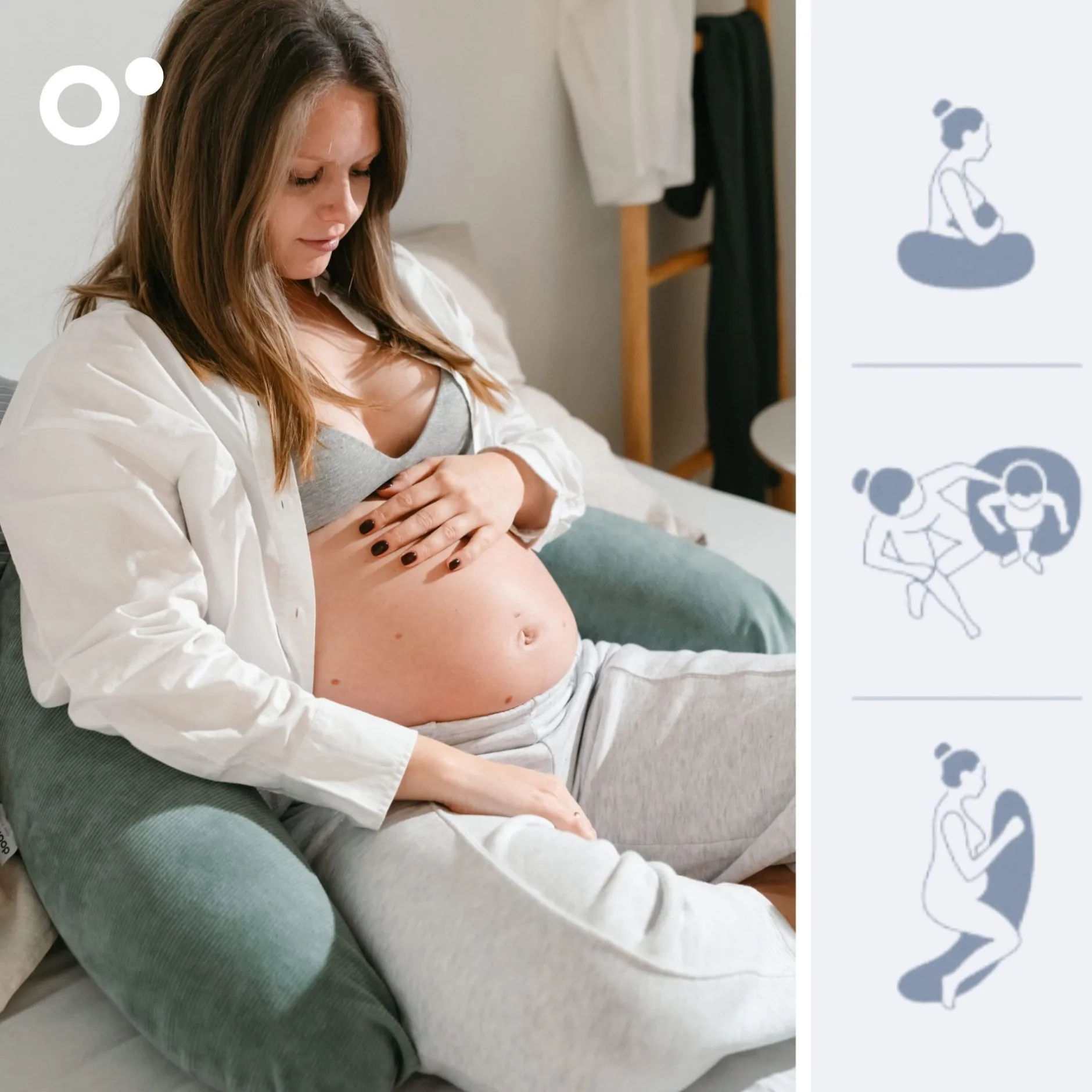 Cales-Bébé|Coussins D'Allaitement*Babymoov Coussin de maternité doomoo Buddy de Corduroy Green