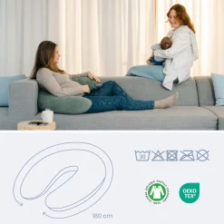 Cales-Bébé|Coussins D'Allaitement*Babymoov Coussin de maternité doomoo Buddy de Corduroy Green