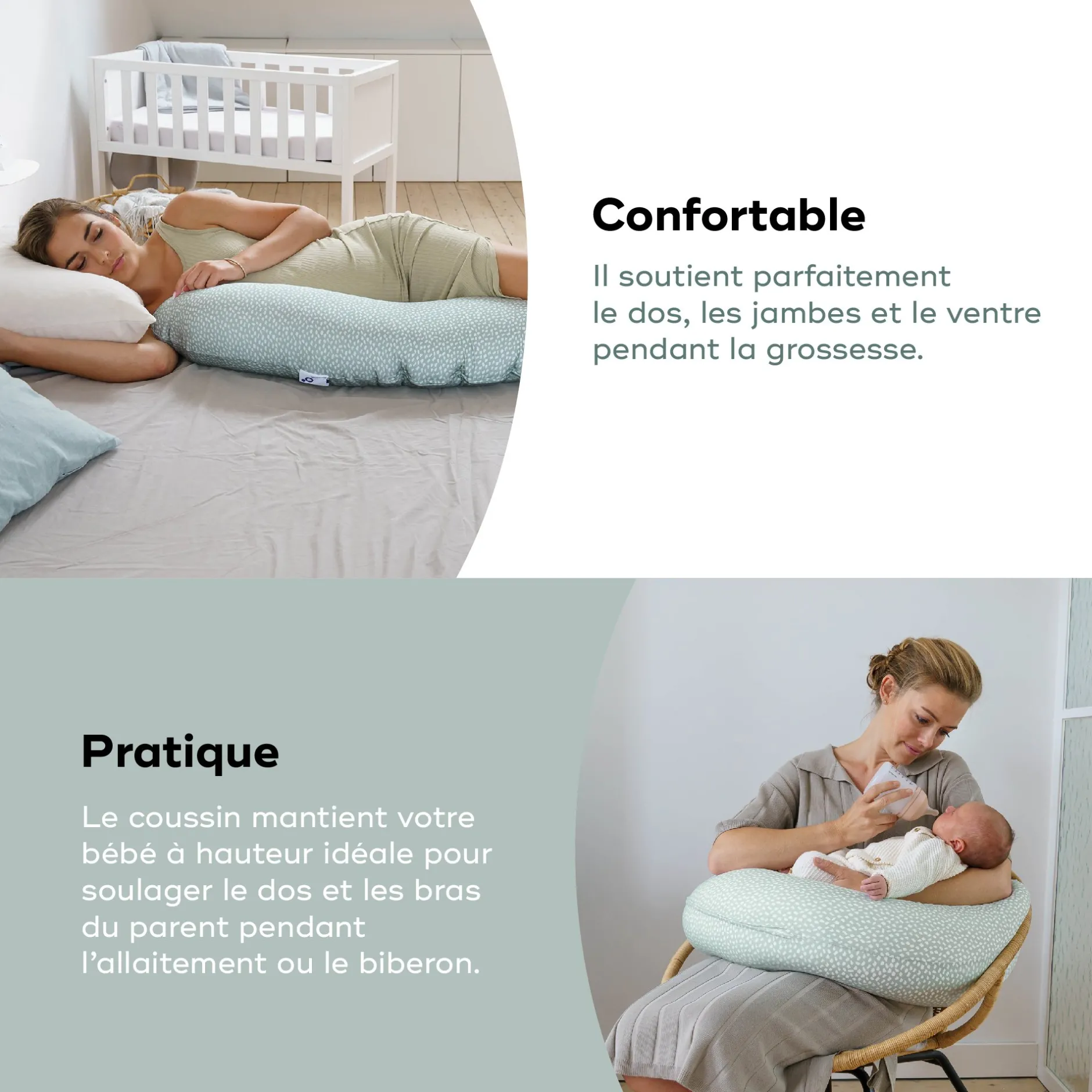 Coussins D'Allaitement|Coussins D'Allaitement*Babymoov Coussin de maternité doomoo Buddy de Cloudy Kaki