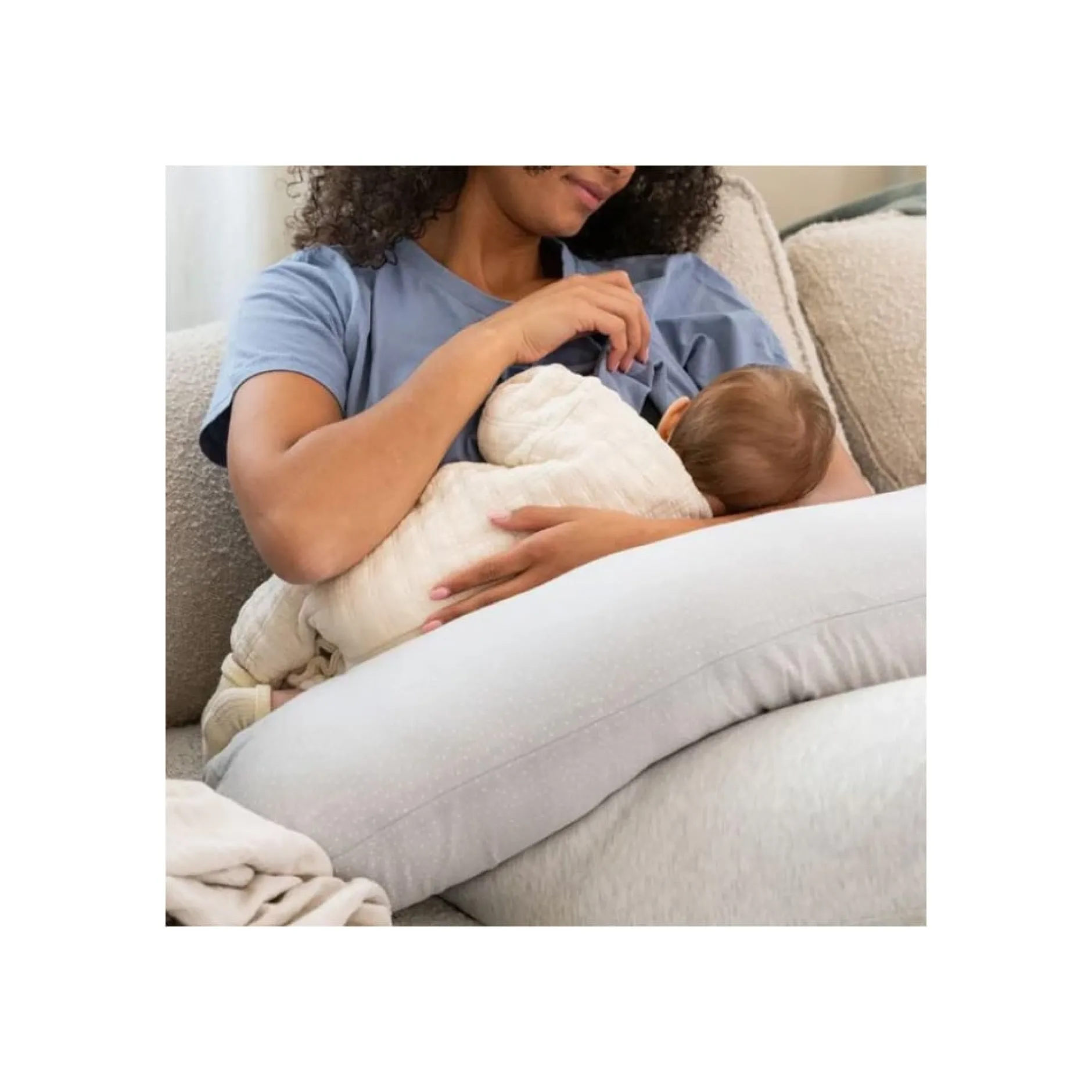 Coussins D'Allaitement|Coussins D'Allaitement*Babymoov Coussin maxxy doomoo de Petits pois gris