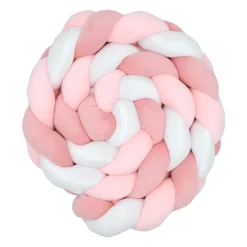 Tours De Lit*Babycalin Coussin tresse 200 cm de Rose