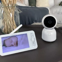 Babyphones*Béaba Écoute Bébé Vidéo Zen Night Light de Blanc