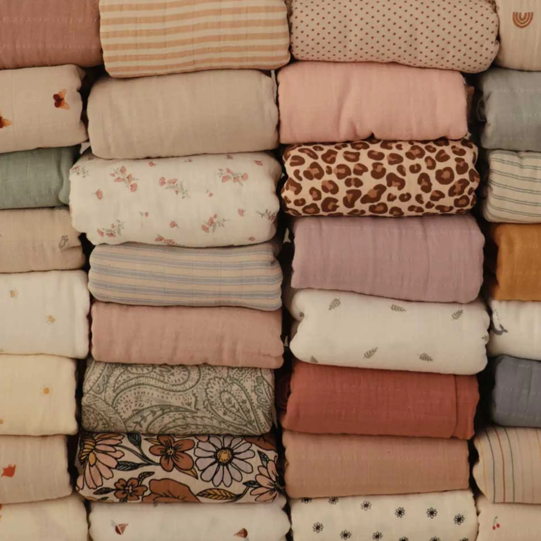 Couvertures*mushie Couverture d'emmaillotage de Pastel Blooms