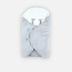 Couvertures*Noukies Couverture promenade en Groloudoux® Mix & Match de Gris clair