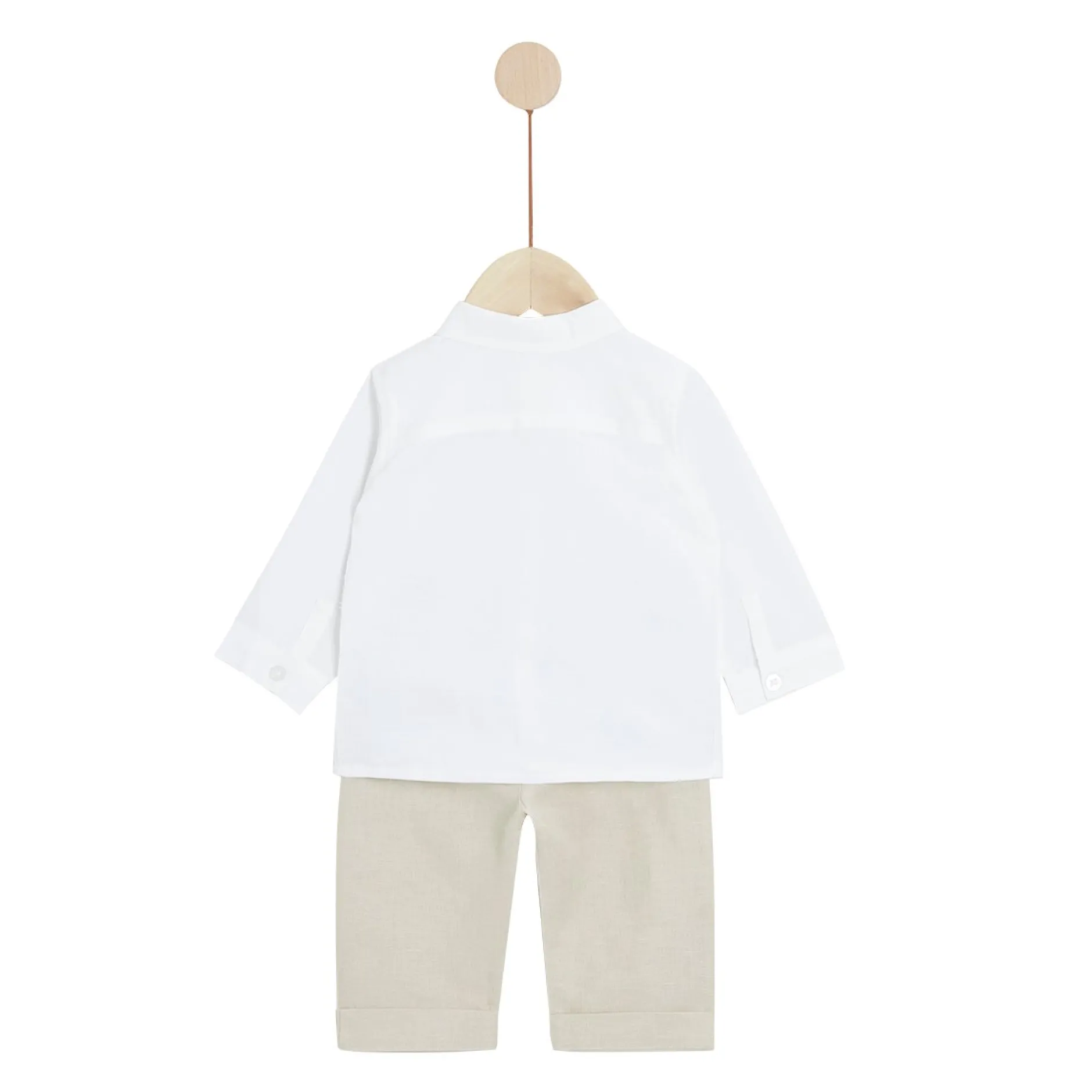 Pantalons, Shorts|T-Shirts, Polos, Chemises*P'tit bisou Cérémonie Ensemble chemise pantalon de Beige