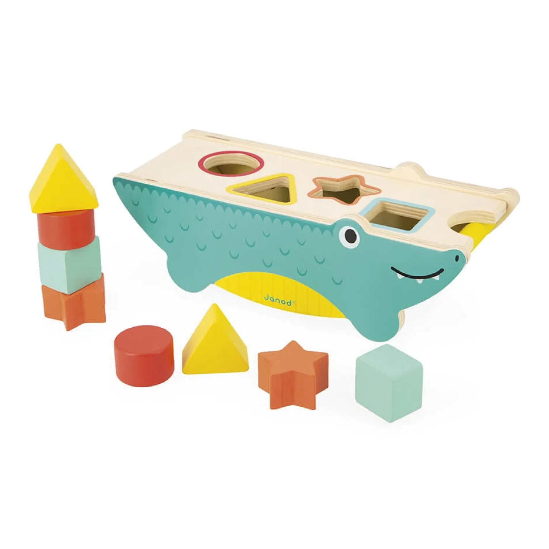 Jouets En Bois|Jeux De Formes*Janod Croco des Formes Tropik de