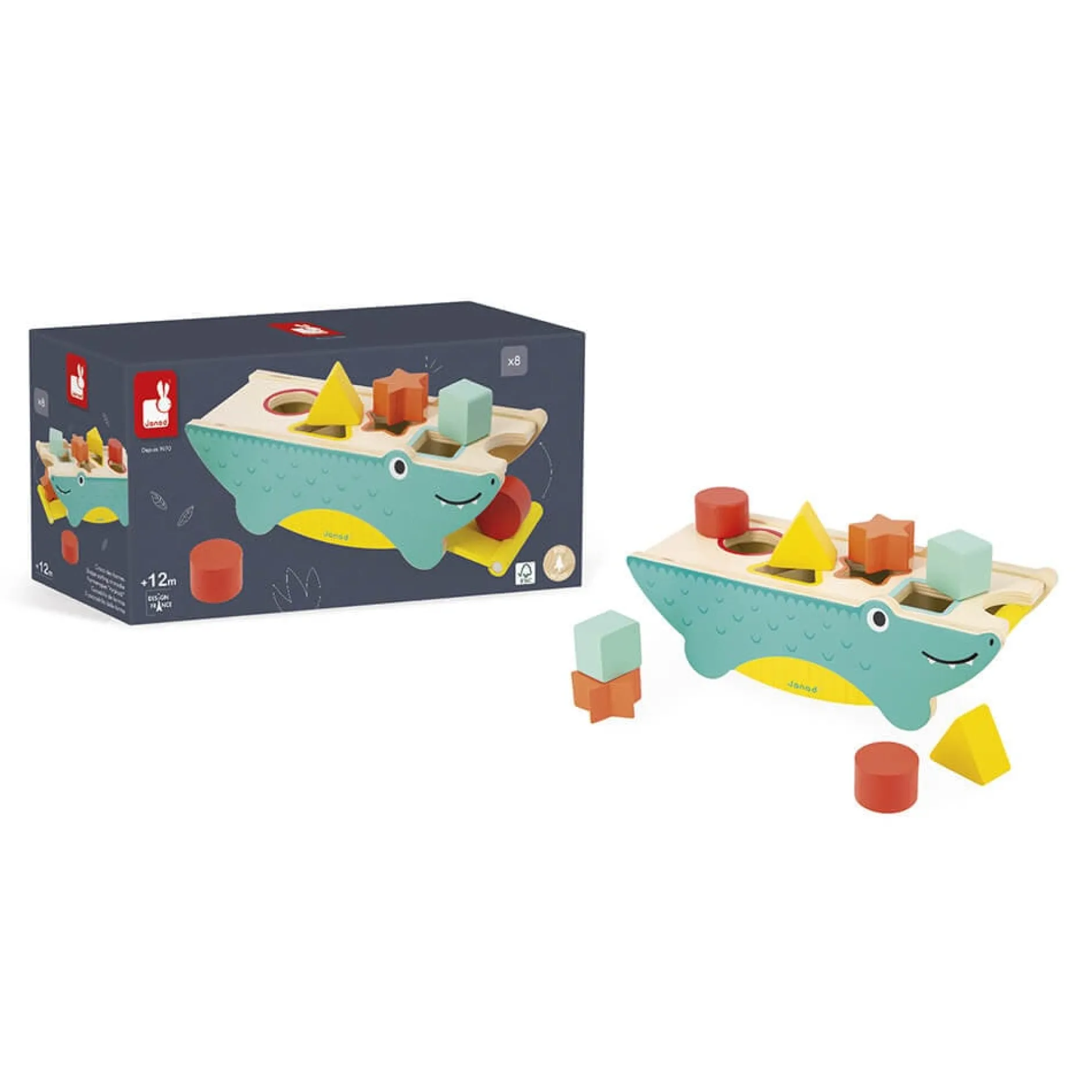 Jouets En Bois|Jeux De Formes*Janod Croco des Formes Tropik de