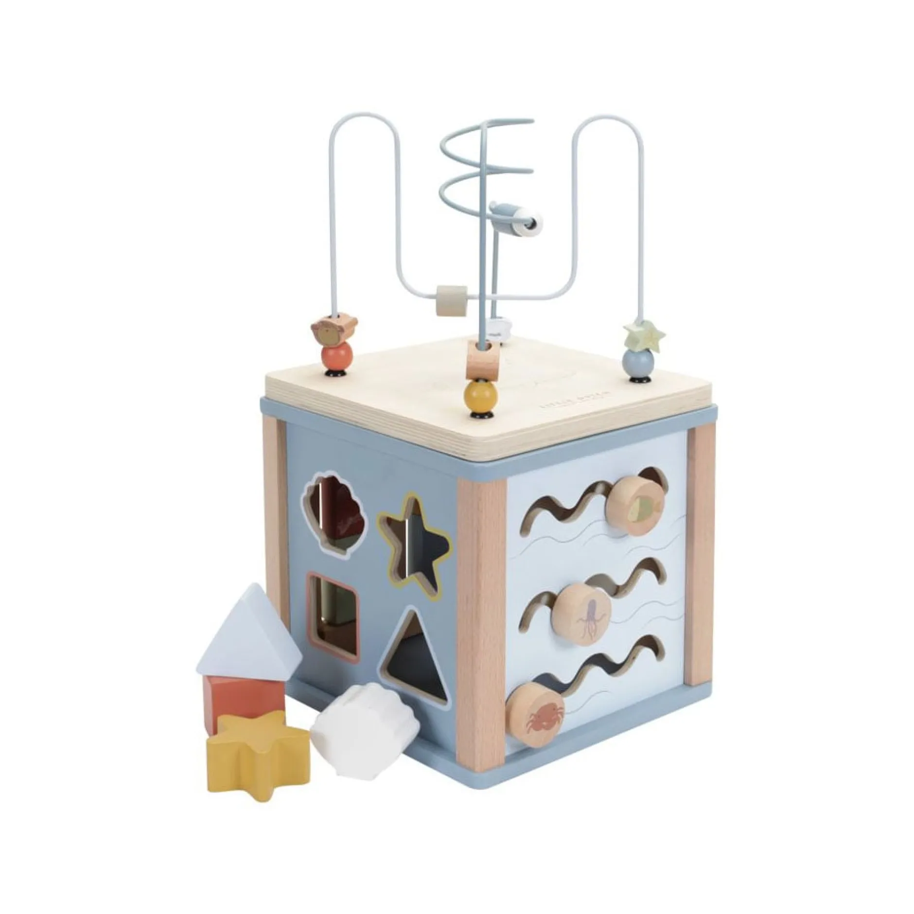 Jouets D'Activités*Little Dutch Cube d'activités en bois de Océan