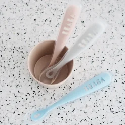 Couverts*Béaba Cuillère 1er repas silicone de Old Pink