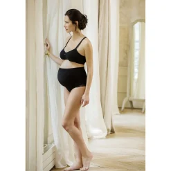 Lingerie|Vêtements*Cache Coeur Culotte de grossesse Serenity de Noir