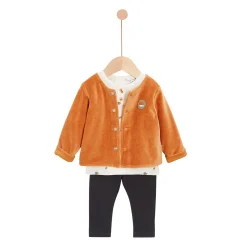 Vestes, Manteaux, Pilotes*P'tit bisou Cœur de pain d'épice Ensemble veste + t-shirt + pantalon de Secret Forest