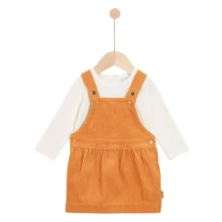 Robes, Jupes*P'tit bisou Cœur de pain d'épice Robe et Tee-shirt coton de Ecru