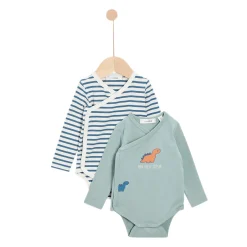 Bodies*Marèse Dino d'Automne Lot de 2 Bodies Manches Longues de Green