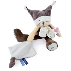 Doudous*Doudou et Compagnie Doudou Ours Mouchoir 3 Histoires 35 cm de Taupe