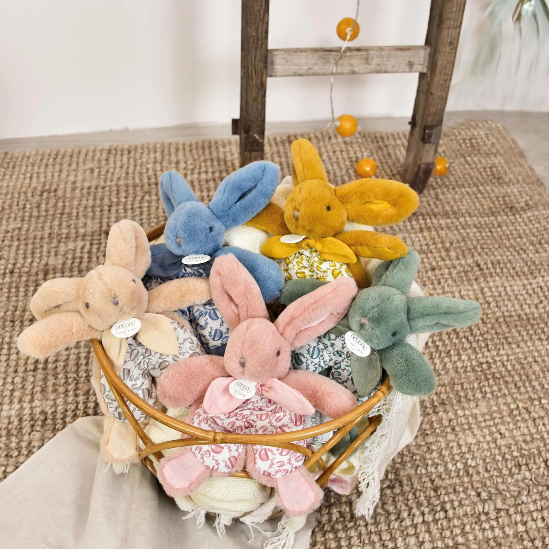 Doudous*Doudou et Compagnie Doudou plat Lapin DOUDOU® de Ocre