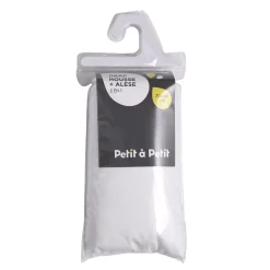 Draps Housses|Alèses*Petit à petit Drap housse + alèse 2-en-1 70 x 140 cm de Blanc
