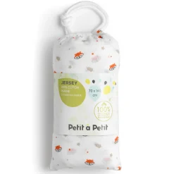 Draps Housses*Petit à petit Drap housse en jersey bio 70 x 140 cm de Renard