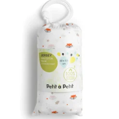 Draps Housses*Petit à petit Drap housse en jersey bio 60 x 120 cm de Renard