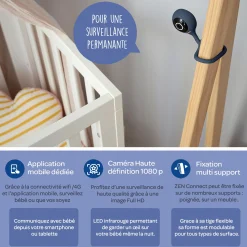 Babyphones*Béaba Ecoute Bébé Vidéo Zen Connect de Bleu