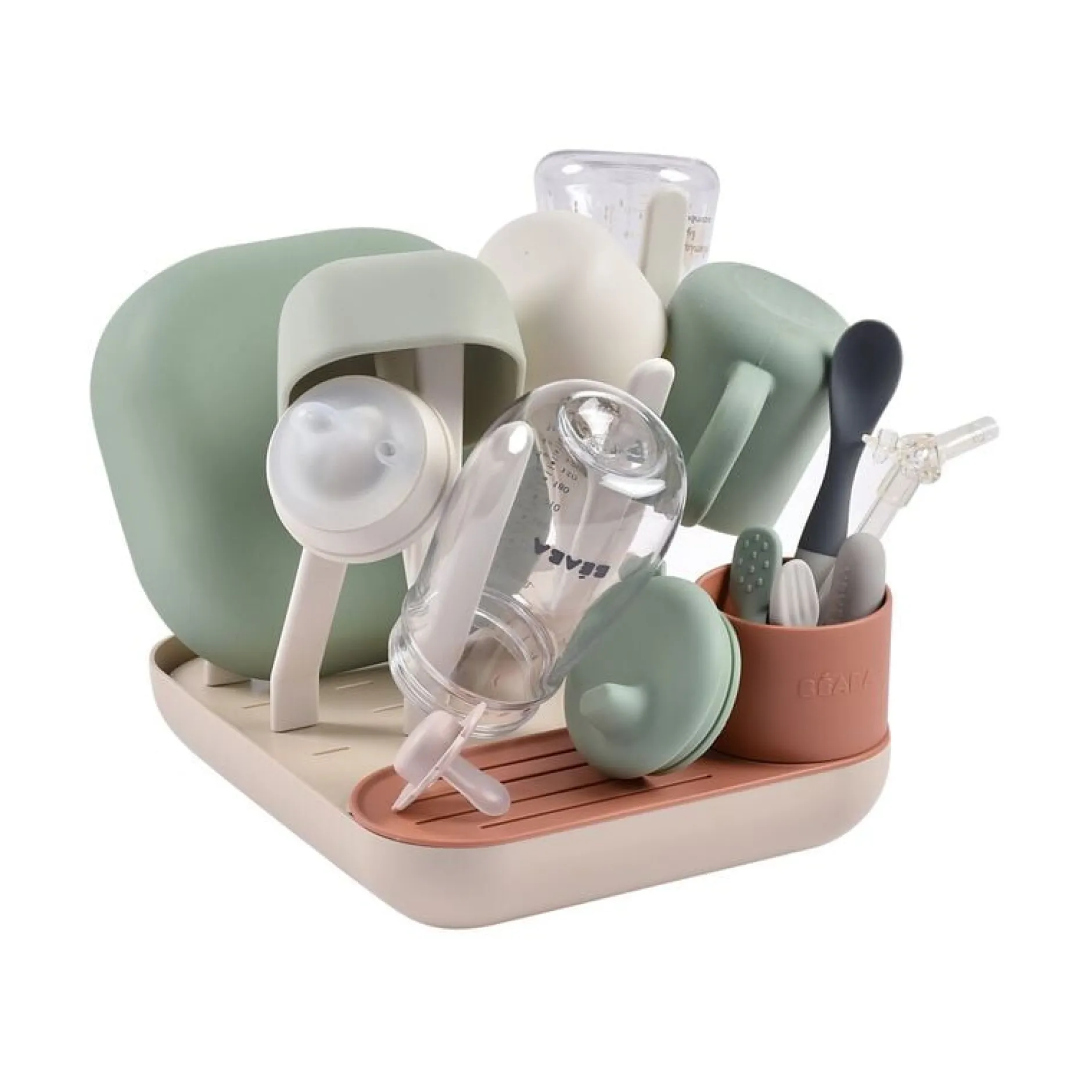 Égouttes Biberons*Béaba Egoutte biberons forêt de Terracotta/clay