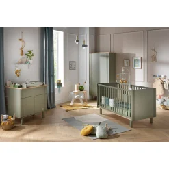 Lits 70X140 Évolutifs*Sauthon Baby's Sweet Home Eléonore Lit évolutif 70 x 140 cm de Kaki