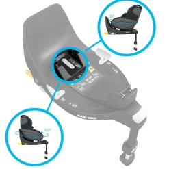 Bases De Sièges Auto|Siège Auto Avec Jambe De Force*Maxi-Cosi Embase FamilyFix 360 de Noir