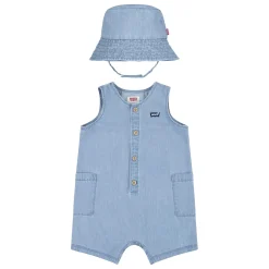 Chapeaux, Bonnets, Écharpes|Combinaisons, Salopettes*Levi's Kids Ensemble Barboteuse + Bob 18 mois de Denim