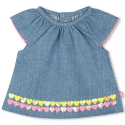 T-Shirts, Blouses, Chemises*Billieblush Ensemble Blouse + bloomer en denim de