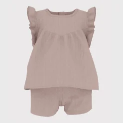 Pantalons, Shorts, Leggings|T-Shirts, Blouses, Chemises*Petit Bateau Ensemble Blouse + Short en gaze de coton 24 mois de Saline