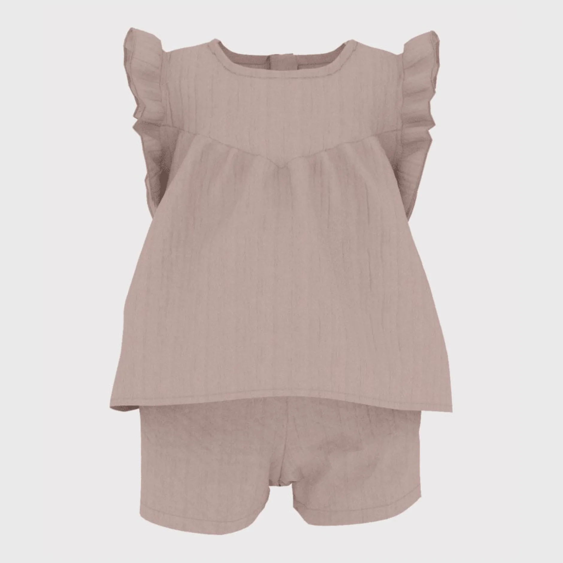 Pantalons, Shorts, Leggings|T-Shirts, Blouses, Chemises*Petit Bateau Ensemble Blouse + Short en gaze de coton 24 mois de Saline